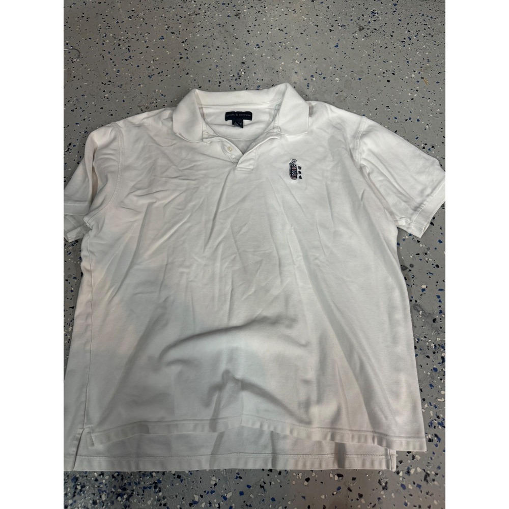 Croft & Barrow XXL White USA Golf Polo Shirt Mens Patriotic VTG‎
